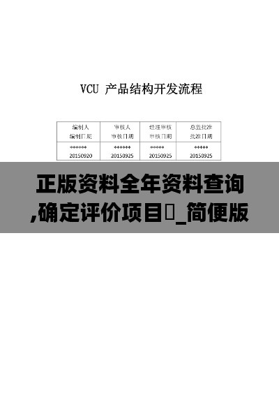 正版资料全年资料查询,确定评价项目_简便版VCU173.41