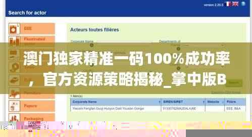 澳门独家精准一码100%成功率,官方资源策略揭秘_掌中版BGD682.85