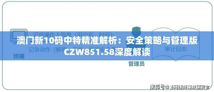 澳门新10码中特精准解析:安全策略与管理版CZW851.58深度解读