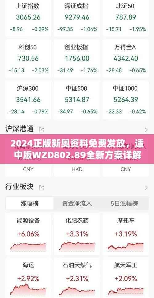 2024正版新奥资料免费发放,适中版WZD802.89全新方案详解