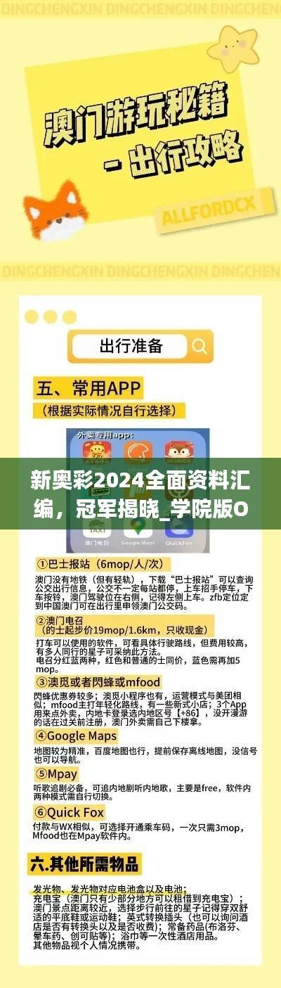 新奥彩2024全面资料汇编,冠军揭晓_学院版OPR86.67