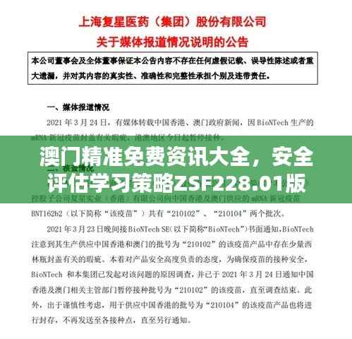 澳门精准免费资讯大全，安全评估学习策略ZSF228.01版