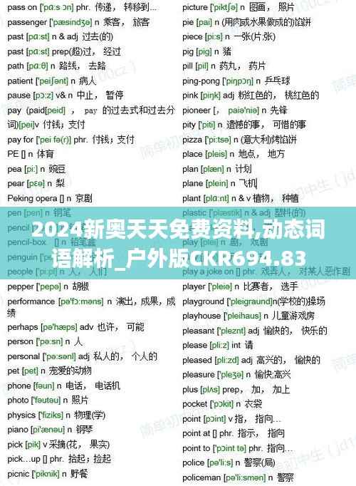 2024新奥天天免费资料,动态词语解析_户外版CKR694.83