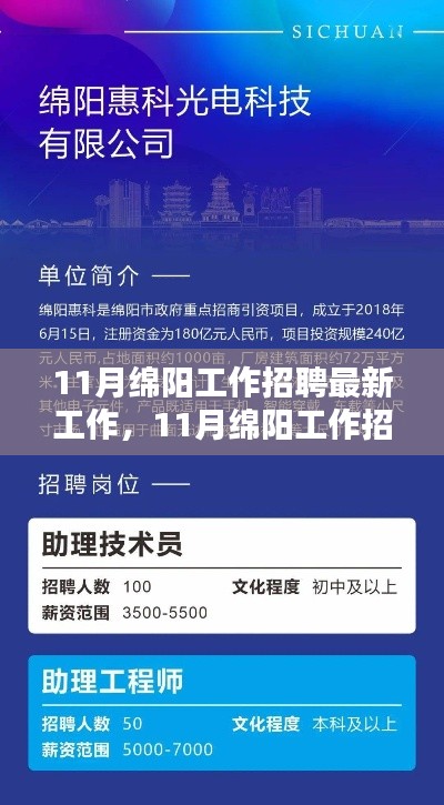 11月绵阳工作招聘最新信息及求职全攻略,步步为赢,轻松求职