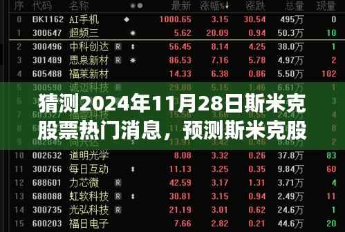 斯米克股票动向预测,解读热门消息,展望斯米克股票未来走势(2024年11月28日)