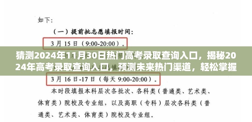 揭秘预测,2024年高考录取查询入口及热门渠道,轻松掌握录取动态!
