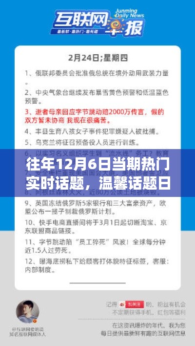 12月6日热门实时话题聚焦,温馨话题日与友情纽带的趣事