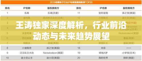 王涛独家深度解析,行业前沿动态与未来趋势展望