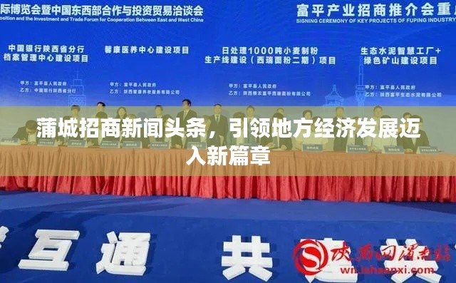 蒲城招商新闻头条，引领地方经济发展迈入新篇章